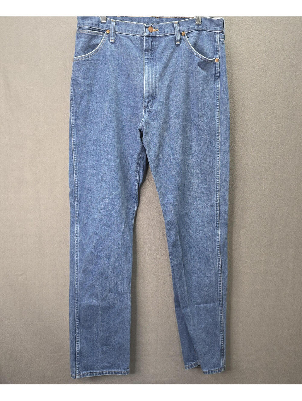 Wrangler 13MWZ Cowboy Cut Jeans 36x36 Blue Denim High Rise Original Fit Mens